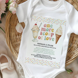 Eine weitere Kugel Liebes-Eiscreme-Baby-Sprinkle Einladung