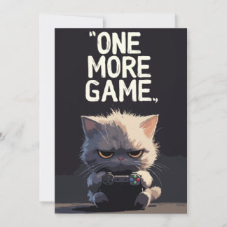 Eine weitere Partie grummelige Gamer-Katze lustige Einladung