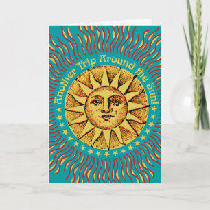 Eine weitere Reise um die Sonne Boho Geburtstagska Karte