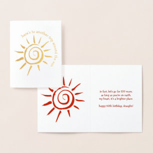 Eine weitere Reise um die Sonne Custom Birthday Re Folienkarte