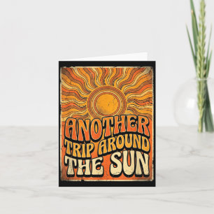Eine weitere Reise um die Sonne Retro 70er Geburts Karte