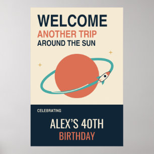 Eine weitere Reise um die Sonne Willkommensposte Poster