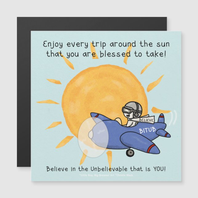 Eine weitere Rundreise um die Sonne Magnetkarte (Vorne/Hinten)