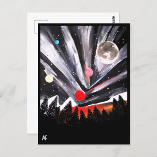 Eine weitere Weltmalerei von Alfred Fox Collvable Postkarte