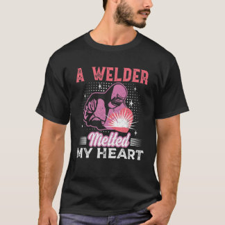 Eine Welder schmolz meine Herz Welder Ehefrau Girl T-Shirt