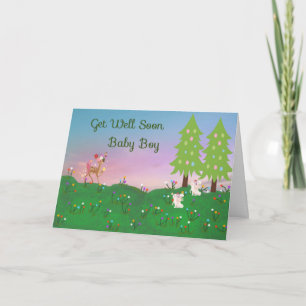 Eine Well Card für einen Baby Boy mit Tieren Karte