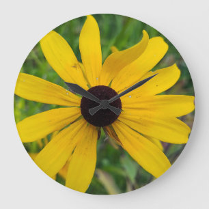 Eine wellige Blume Große Wanduhr