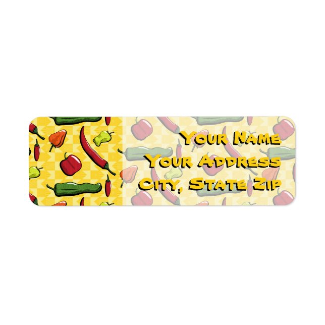 Eine Welt der Chili-Paprikaschoten geben das Adres (Vorne)