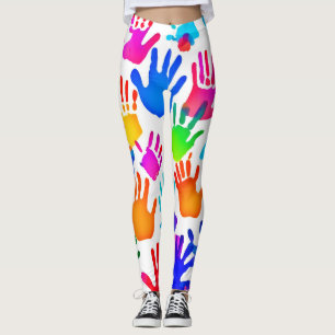 Eine Welt der Hände in Farbe Leggings