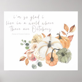 Eine Welt der Oktober fällt Herbst Poster