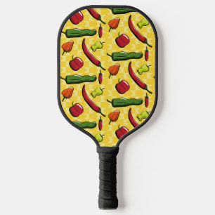 Eine Welt der Paprikaschoten des Chilis Pickleball Schläger