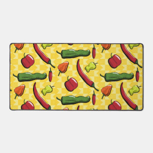 Eine Welt der Paprikaschoten des Chilis Schreibtischunterlage