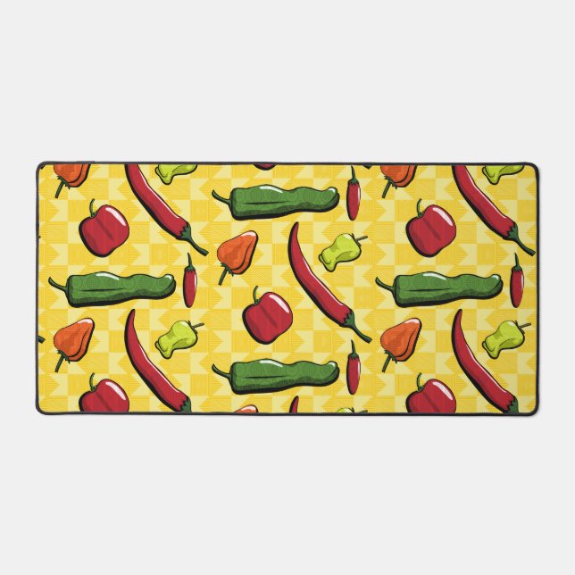 Eine Welt der Paprikaschoten des Chilis Schreibtischunterlage (Vorderseite)