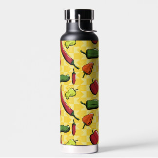 Eine Welt der Paprikaschoten des Chilis Trinkflasche