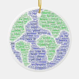 Eine Welt der Sprachschmuck Keramik Ornament