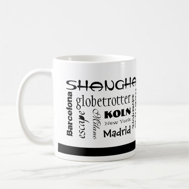 Eine Welt der Wanderlust Kaffee/Tee-Tasse Kaffeetasse (Links)