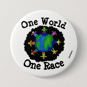 Eine Welt, ein Rennen Button