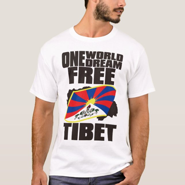 EINE WELT EIN TRAUM FREE TIBET T-Shirt (Vorderseite)