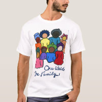 Eine Welt, eine Familie interrazial multikulturell