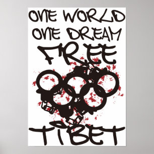 EINE WELT EINE FREIES TRAUMTIBET POSTER