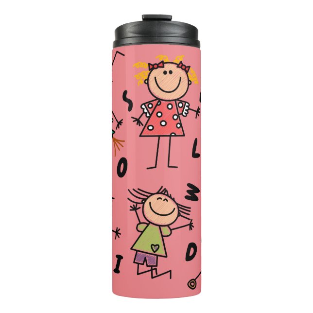 Eine Welt für Kinder! Thermobecher Thermosbecher (Vorderseite)