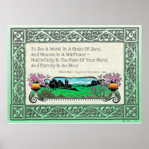 "Eine Welt in einem Sandkorn zu sehen" Poster