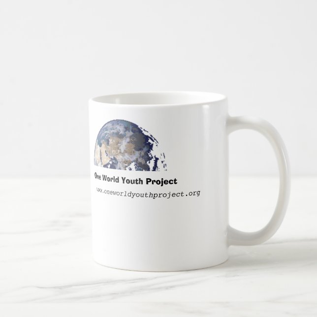 Eine Weltjugend-Projekt-Tasse Tasse (Rechts)