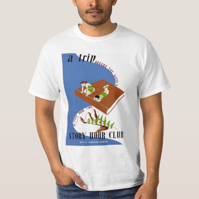 Eine Weltreise zur Story Hour Time T-Shirt (Vorderseite)