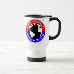 Eine Welttaekwondo-Reise-Tasse Reisebecher