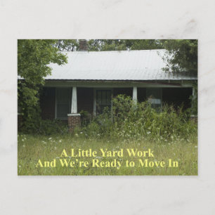Eine wenig Yard-Arbeit - lustige Adressenänderung Ankündigungspostkarte