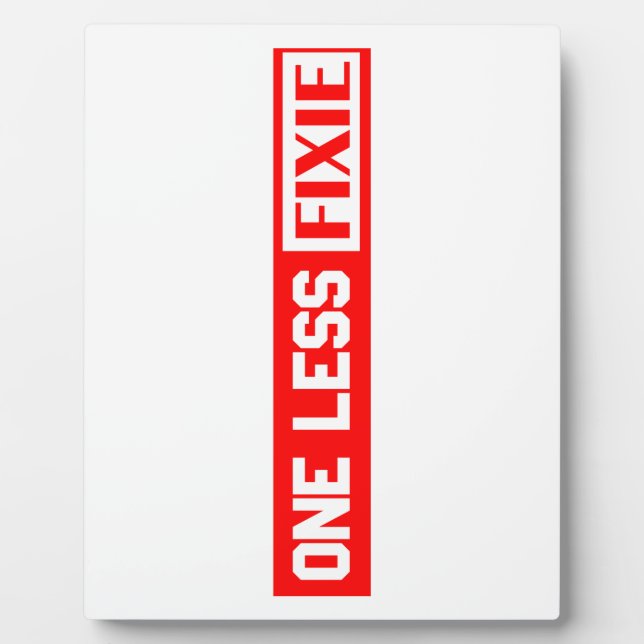 Eine weniger Fixie Fotoplatte (Vorderseite)