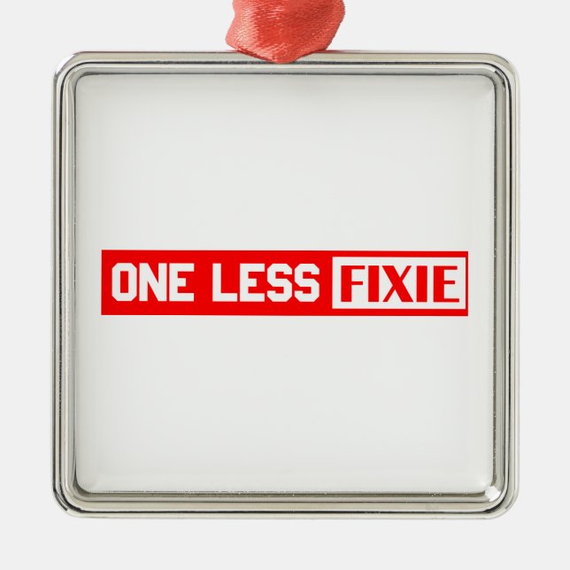 Eine weniger Fixie Silbernes Ornament (Vorne)