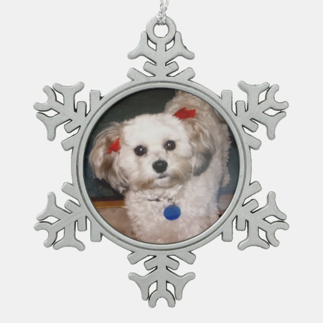 Eine wertvolle Schneeflocke Schneeflocken Zinn-Ornament (Vorderseite)