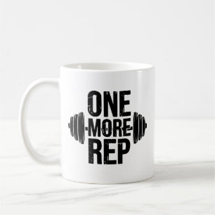 Eine Wiederholung mehr Hartes Gym-Motivations-Typo Kaffeetasse