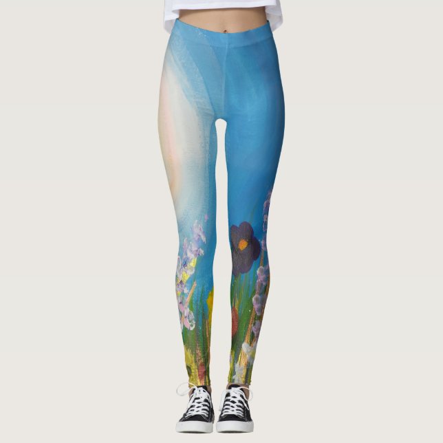 Eine Wiese von Wildblumen Leggings (Vorderseite)