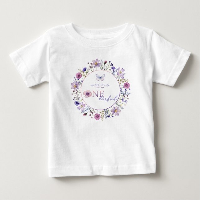 Eine Wildblume First Birthday Baby Girl T-shirt (Vorderseite)