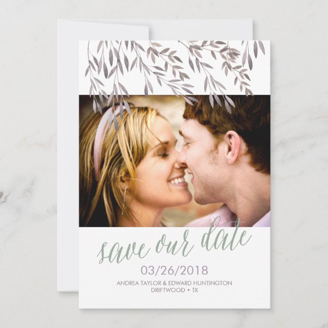 Eine Wildblume Hochzeit speichert das Datum Save The Date (Vorderseite)