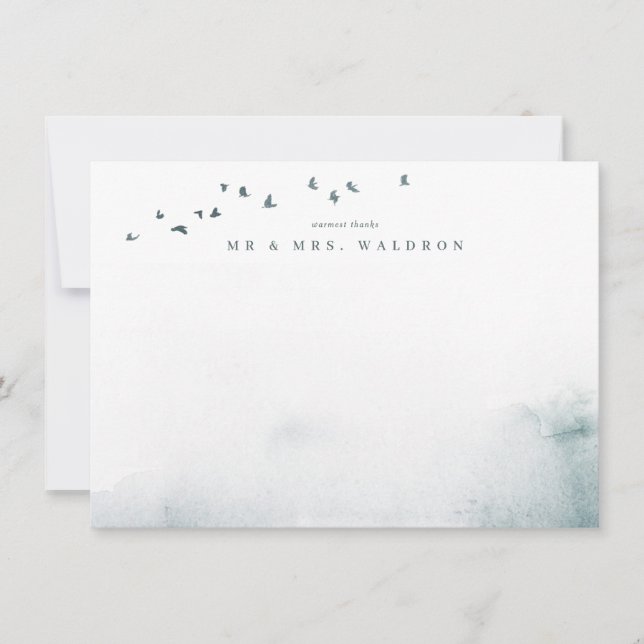 Eine Wildblume Hochzeitsreise mit Dankeschön-Karte Dankeskarte (Vorderseite)