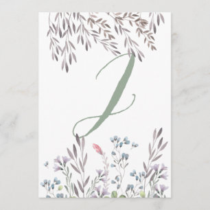 Eine Wildblume Hochzeitstisch Nr. 2 Doppelseitige Einladung