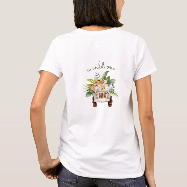 Eine wilde Mutter für Safari-Tiere Kinderdusche T-Shirt (Rückseite)