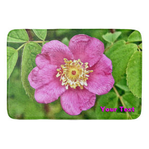 Eine wilde Rose Badematte