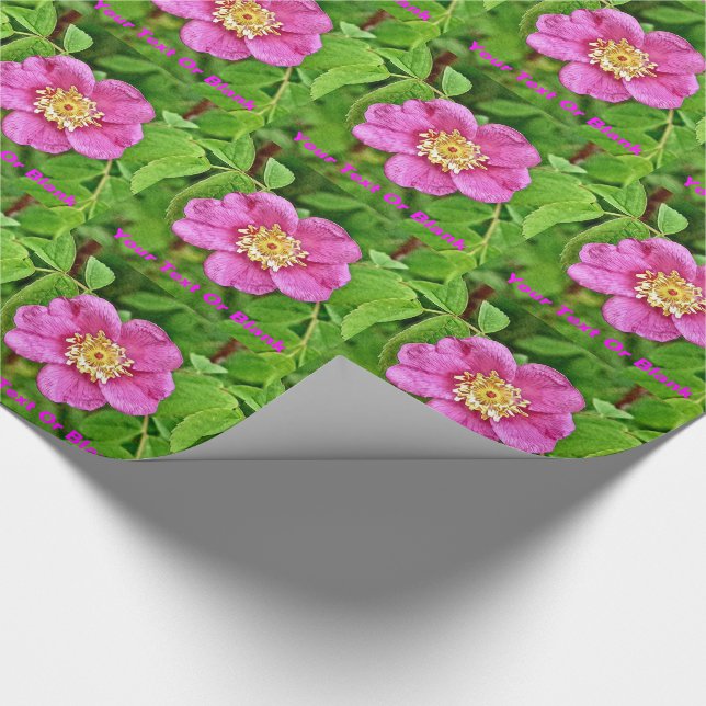 Eine wilde Rose Geschenkpapier (Ecke)