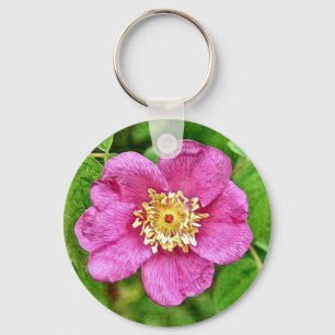 Eine wilde Rose Schlüsselanhänger