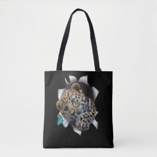 Eine Wildleoparden-Tasse & Tiger Tote-Tasche