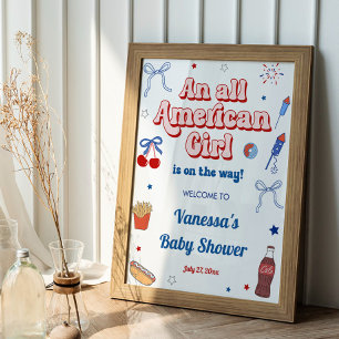 Eine Willkommensfeier zur Babyparty für ein ganz a Poster