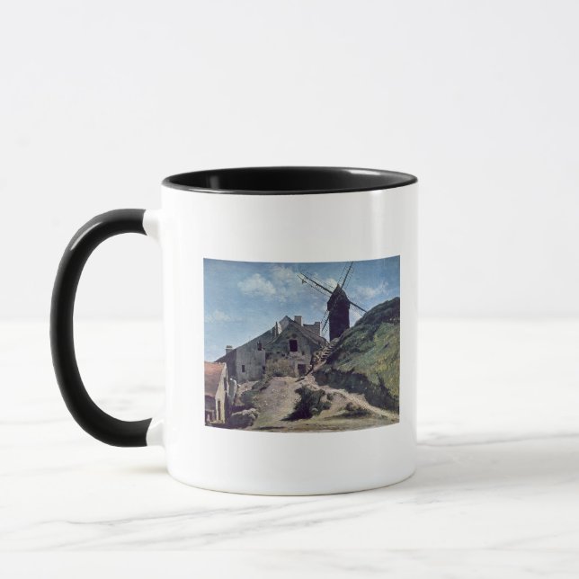 Eine Windmühle bei Montmartre, 1840-45 Tasse (Links)