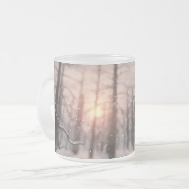 Eine Winter-Nacht-Traum-Tasse Mattglastasse (Vorderseite Links)