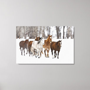 Eine Winterlandschaft mit Laufen Leinwanddruck