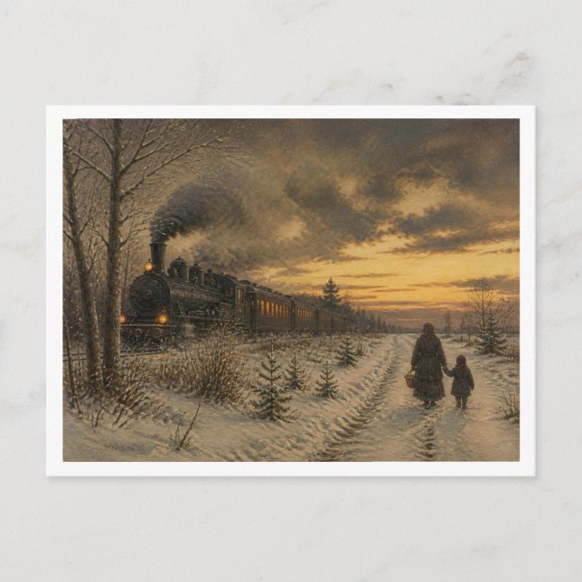 Eine Winterlandschaft. Postkarte (Vorderseite)