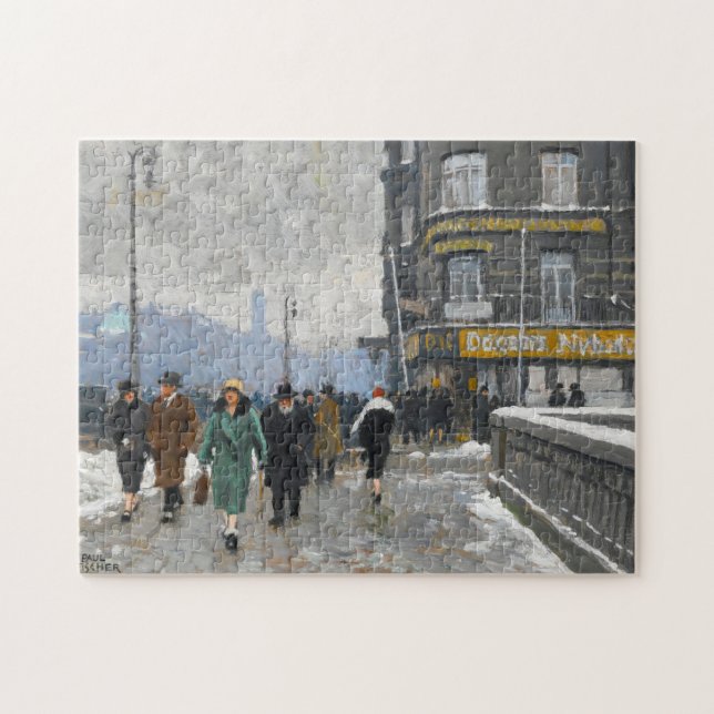 Eine Winterstraße | Paul Fischer Puzzle (Horizontal)